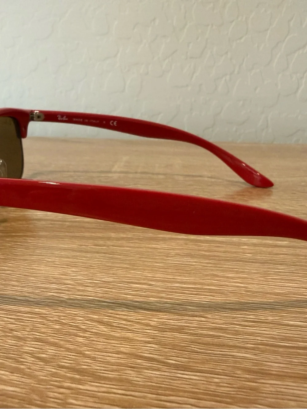 Ray-Ban Sunglasses RB4132 Red Frame Brown Lenses Rare Discontinued Mint Cond